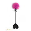 Tapette coeur avec pompon fuchsia