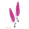 Pinces à seins plume fuchsia - Sweet Caress